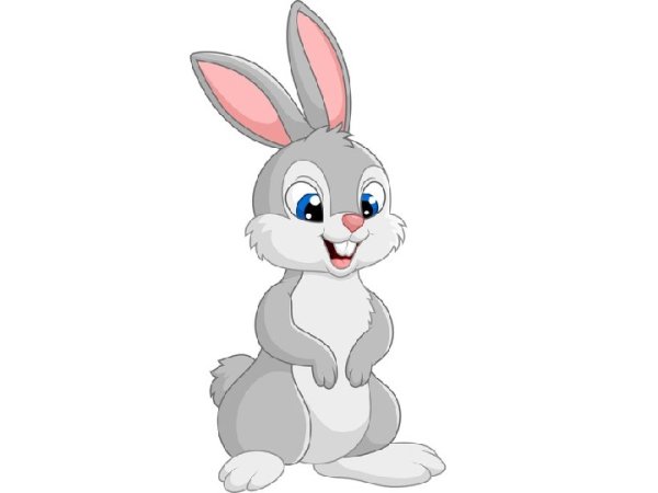 Карточка с изображением зайчика