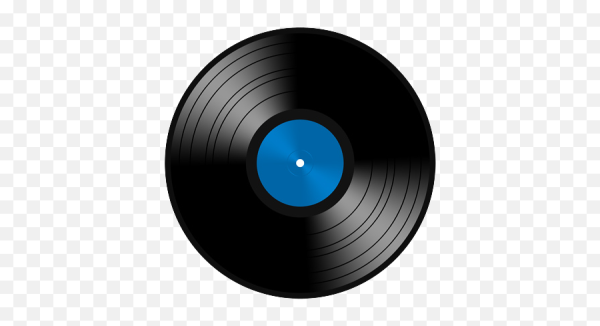 Виниловая пластинка на белом фоне