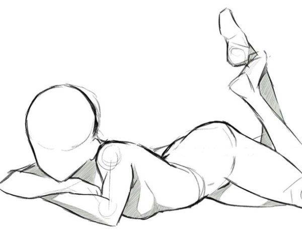 Позы для рисования лежа