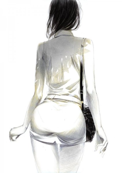 Девушка со спины арт