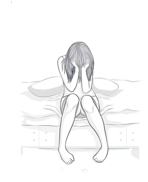 Поза плачущего человека