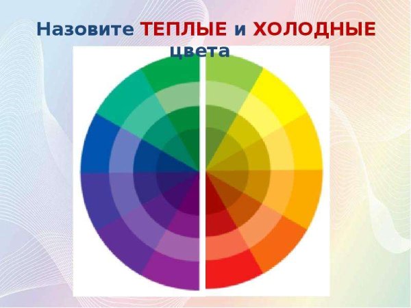 Теплые и холодные цвета