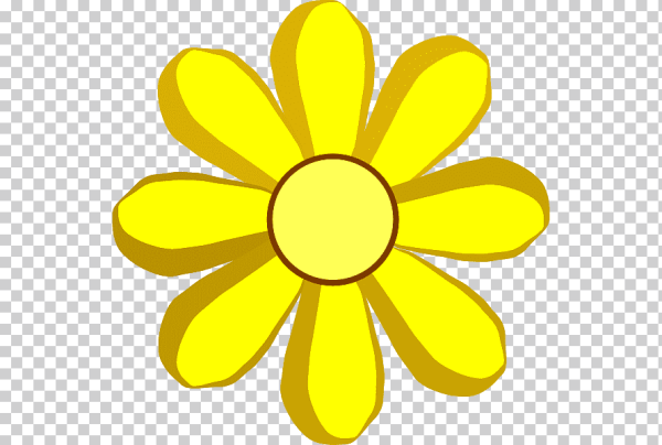 Желтые цветы мультяшные