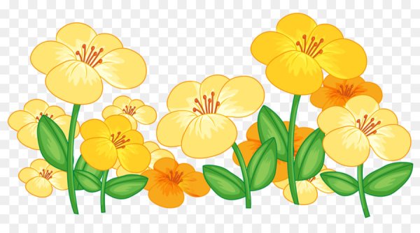 Цветы мультяшные