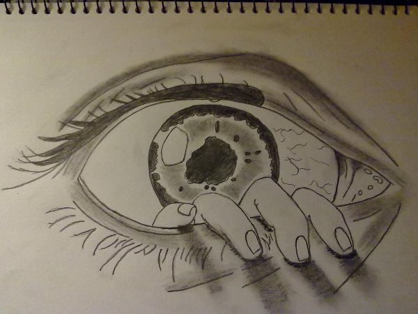 Страшные рисунки для срисовки простые