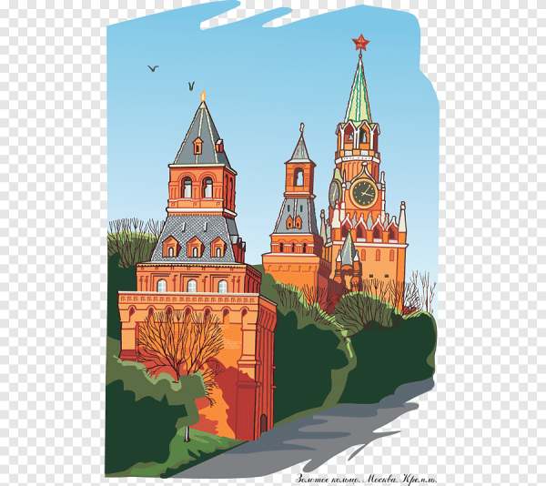 Спасская башня Московского Кремля раскраска