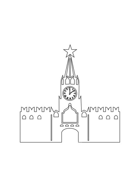 Спасская башня Кремля для детей