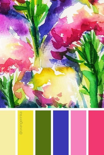 Сочетание цветов в иллюстрации