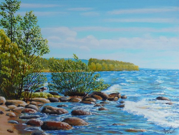 Ладожское озеро картина