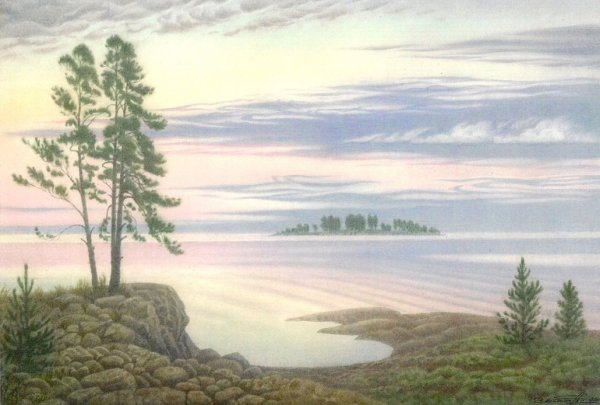 Ладожское озеро картина