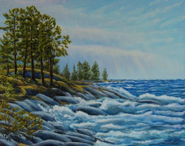 Ладожское озеро картина