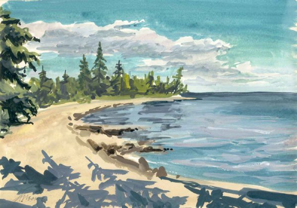 Пейзажи Карелии акварелью