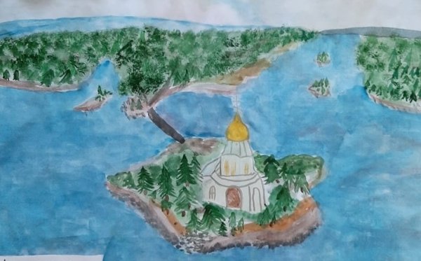 Ладожское озеро рисунок детский