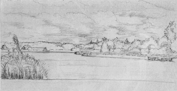 Озеро карандашом