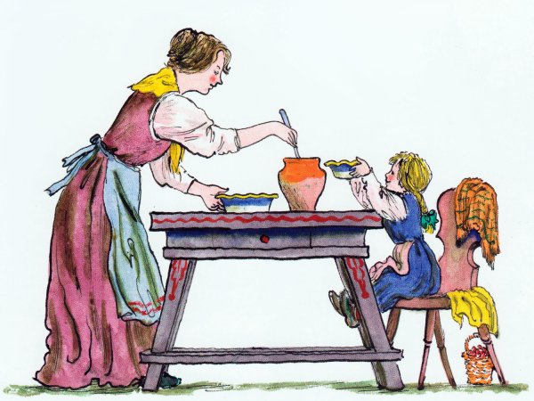 Горшок каши раскраска