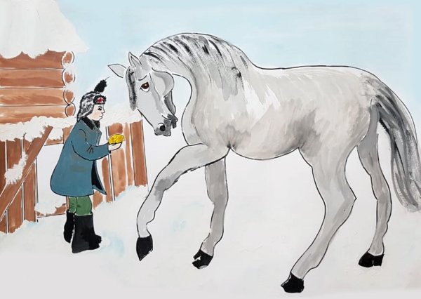 Рисунок к рассказу теплый хлеб Паустовский 3 класс