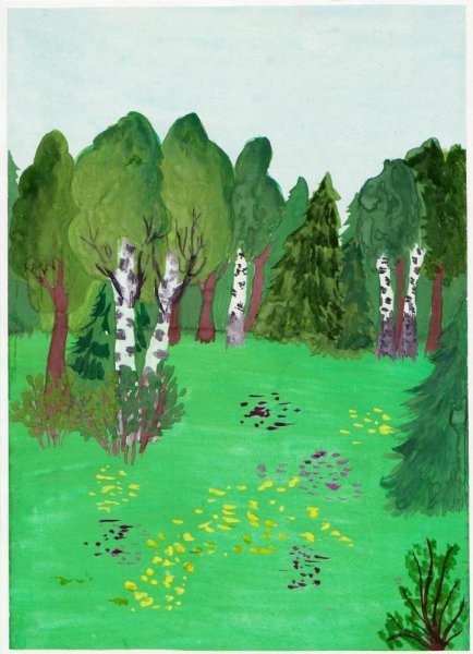 Рисование леса