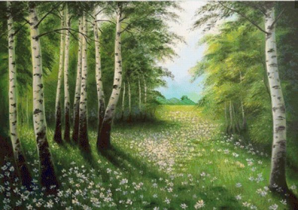 Лесная опушка картина
