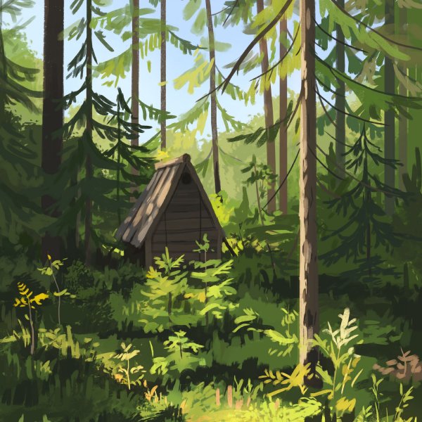 Избушка на опушке леса