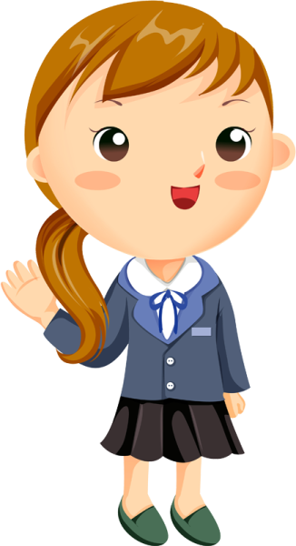 Школьница рисунок