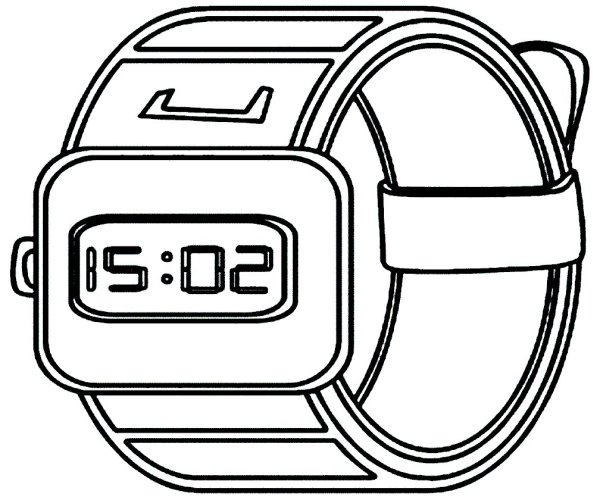 Часы электронные раскраска для детей