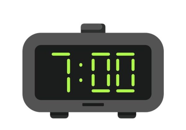 Будильник электронный вектор
