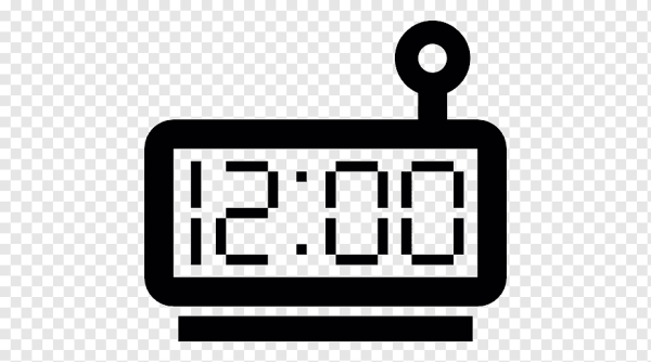 Электронный будильник на белом фоне