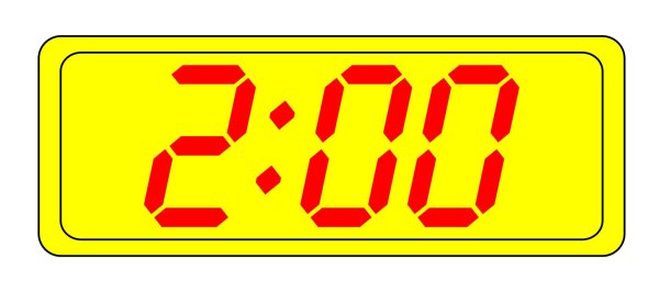 Электронные часы без фона