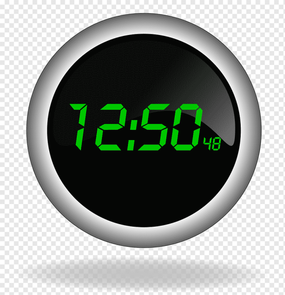 Электронные часы на черном фоне