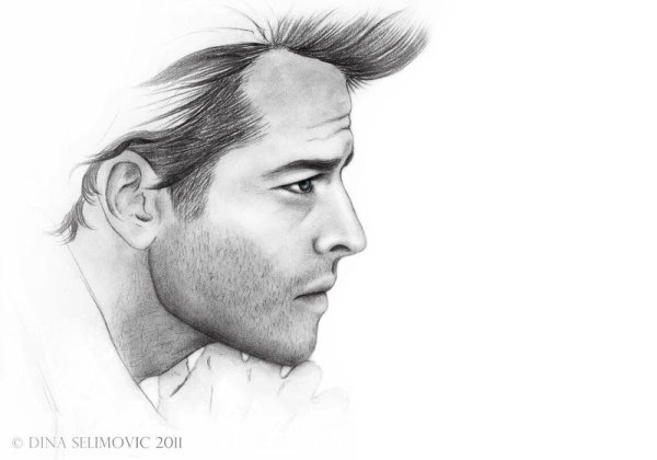 Профиль мужчины набросок