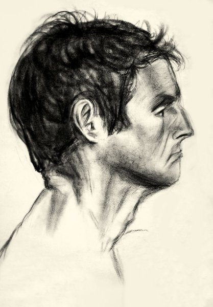 Портрет в профиль карандашом