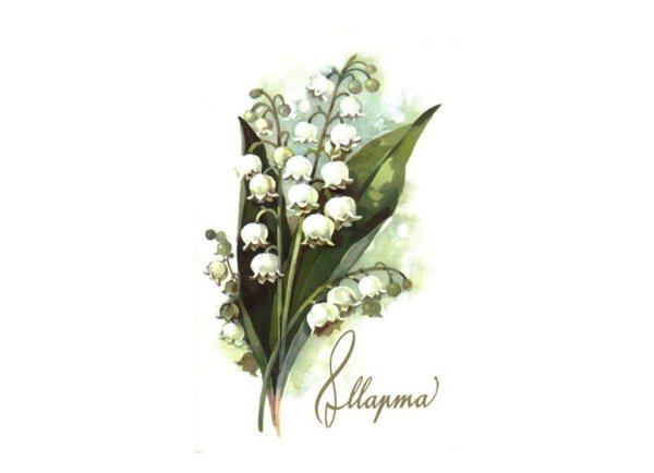 Ландыши цветными карандашами