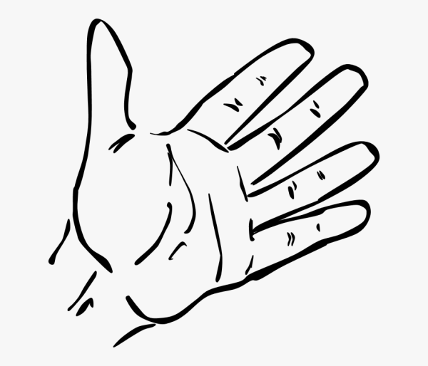 Мужская ладонь раскраска