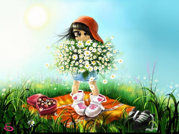 Ежик с цветочком