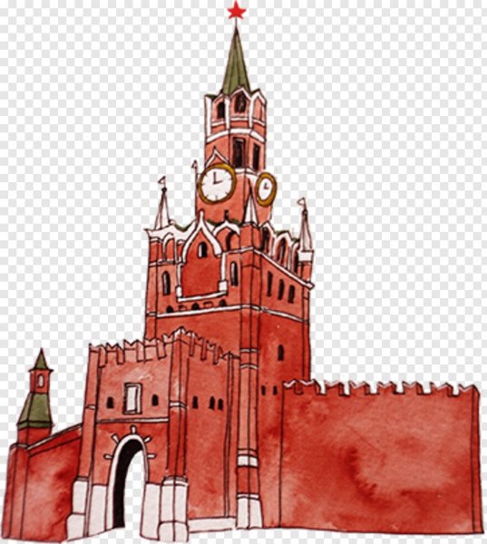 Спасская башня Кремля картина