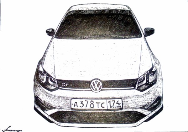 VW Polo sedan рисунки