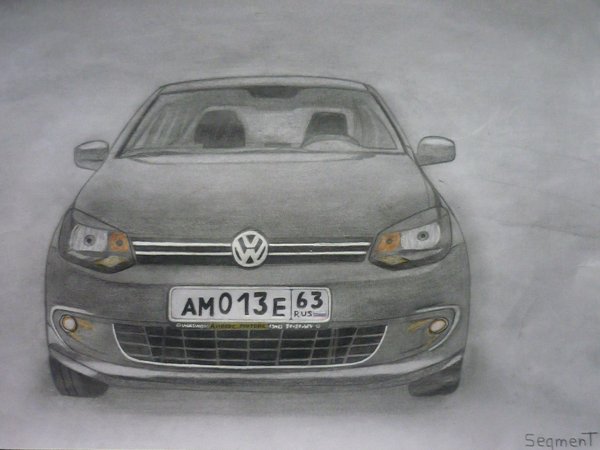 Volkswagen Polo sedan рисунок