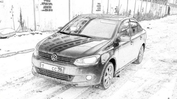 Рисовать Фольксваген поло седан