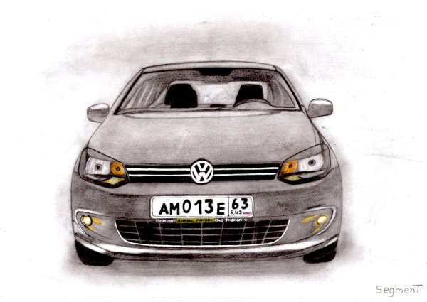 Фольксваген спереди нарисовать поло