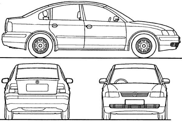 Volkswagen Passat b5 габариты