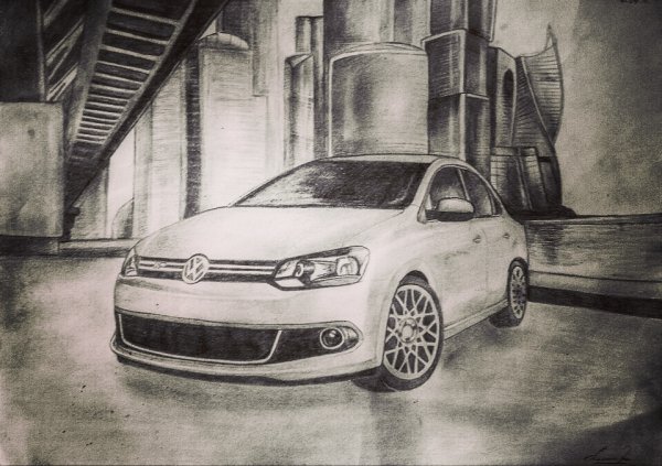 VW Polo sedan 2016 рисунок