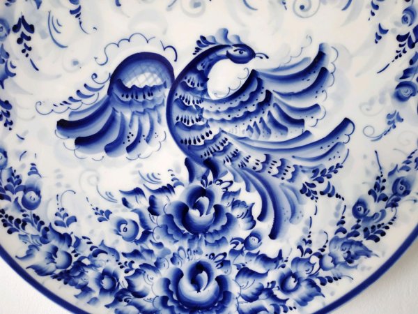 Гжельская роспись для детей птица