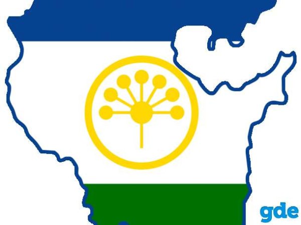 Карта Республики Башкортостан с рисунками