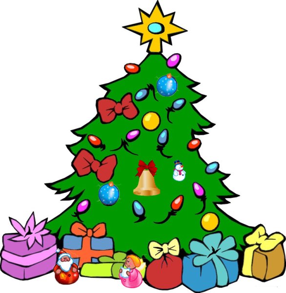 Елочка на прозрачном фоне