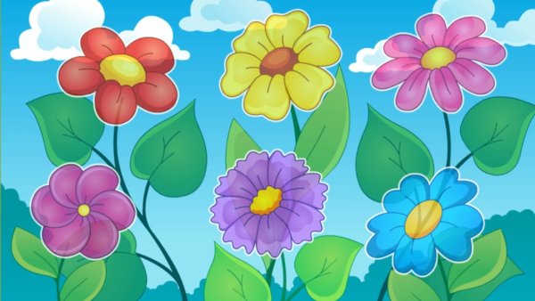 Поляна цветов для детей