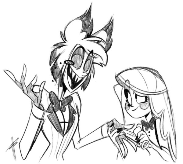 Hazbin Hotel Vaggie и Чарли и Аластор