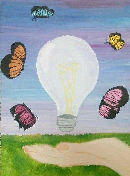 Рисунок на тему берегите свет