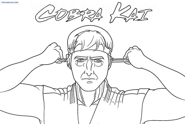 Кобра Кай раскраска