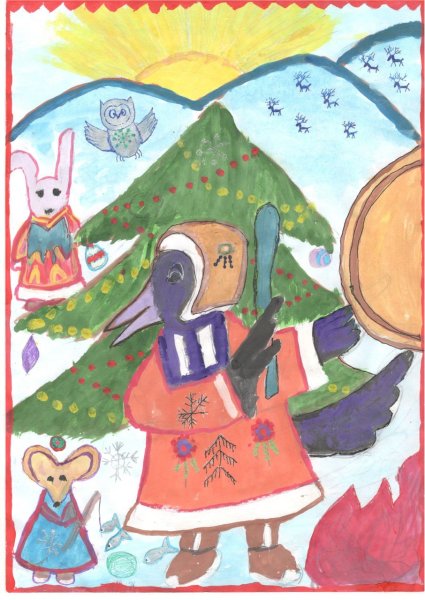 Новый год на Камчатке рисунок