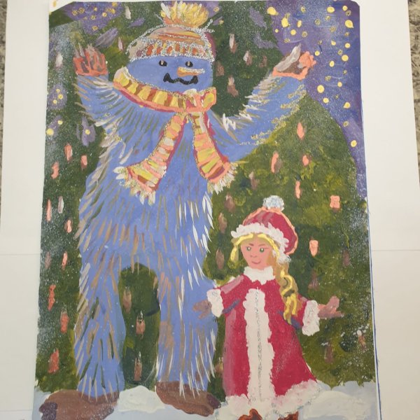 Рисунок на тему Новогодняя Камчатка